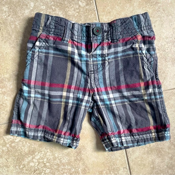 Sprockets Multicolored Plaid Chino Toddler Shorts, Size 24 Months - Picture 3 of 8